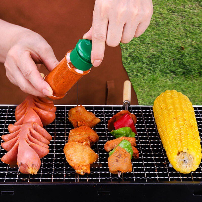 10 stuks Plastic Spice Zout Peper Shakers Kruiden Jar Kan Barbecue Kruiderij Jar Flessen Cruet Container Keuken Kruiden Bo