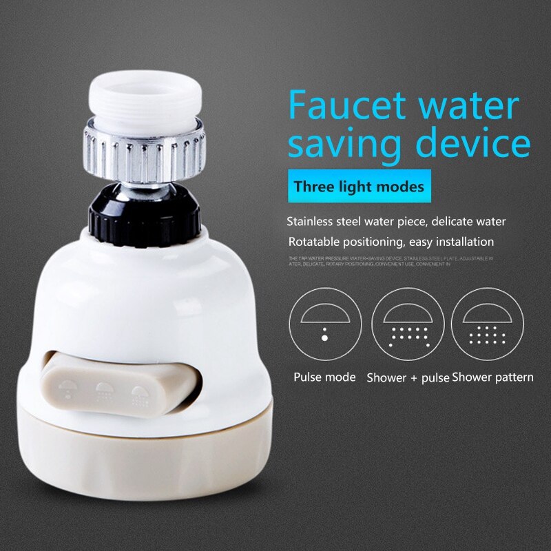 360 Roterende Kraan Booster Keuken Filter Waterbesparing Apparaat