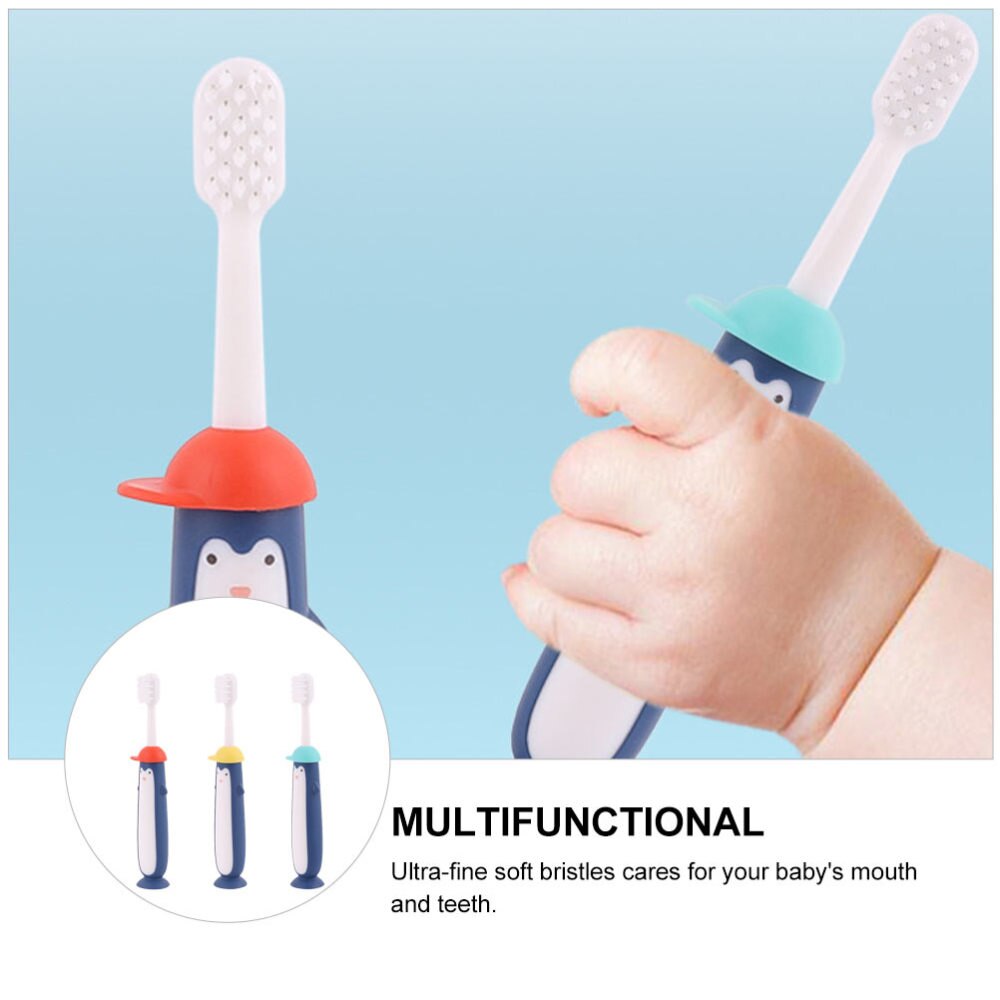 Brosses de nettoyage des dents pour enfants, dessin animé, outils de soins (couleur mixte), 3 pièces