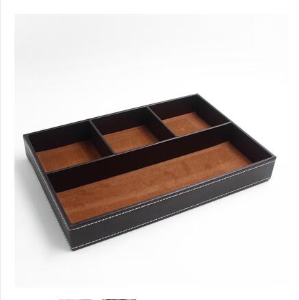 12X8 "bois bois cuir bureau papeterie accessoires stylo porte-plateau organisateur boîte case marron 299B: brown