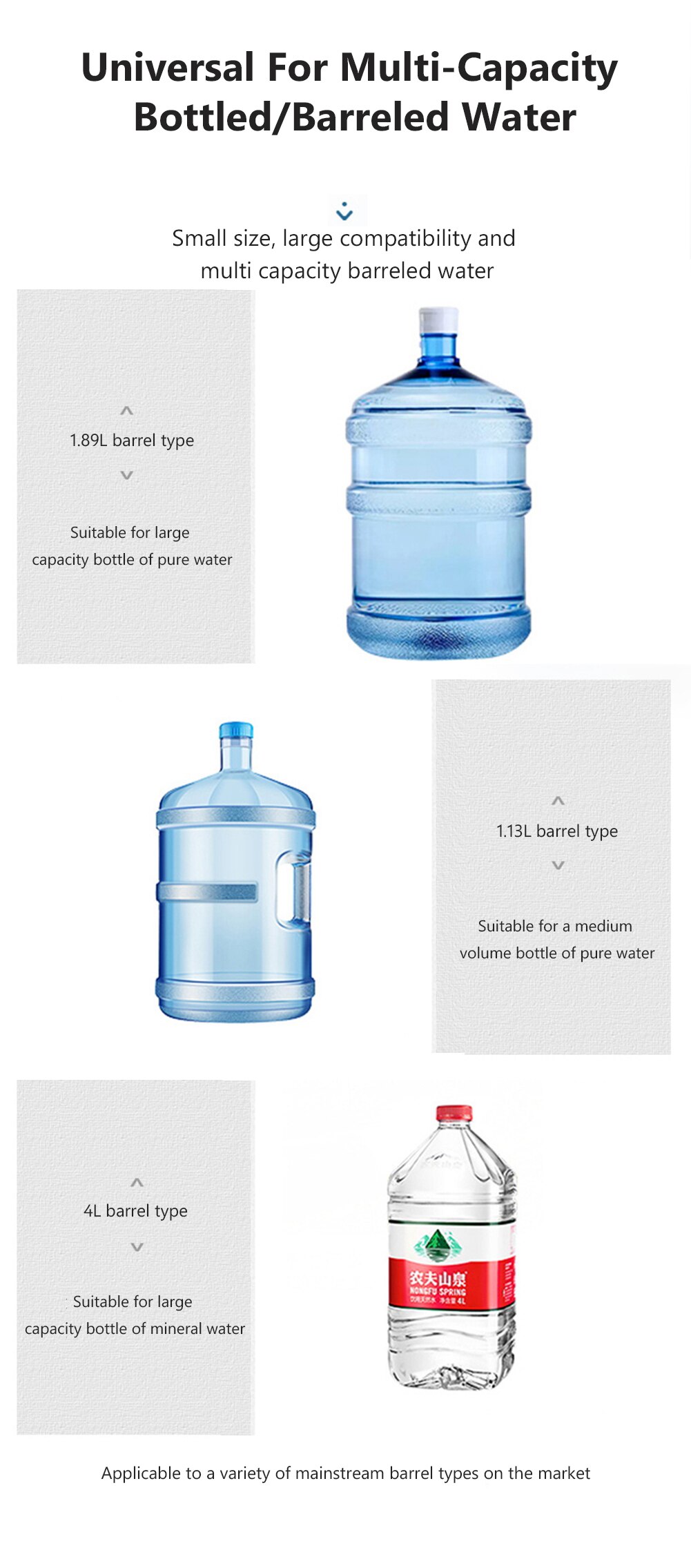 Electric Water Dispenser Portable Gallon Drinking Bottle Switch Smart Water Pump USB Charging Auto Drinking For Home Office