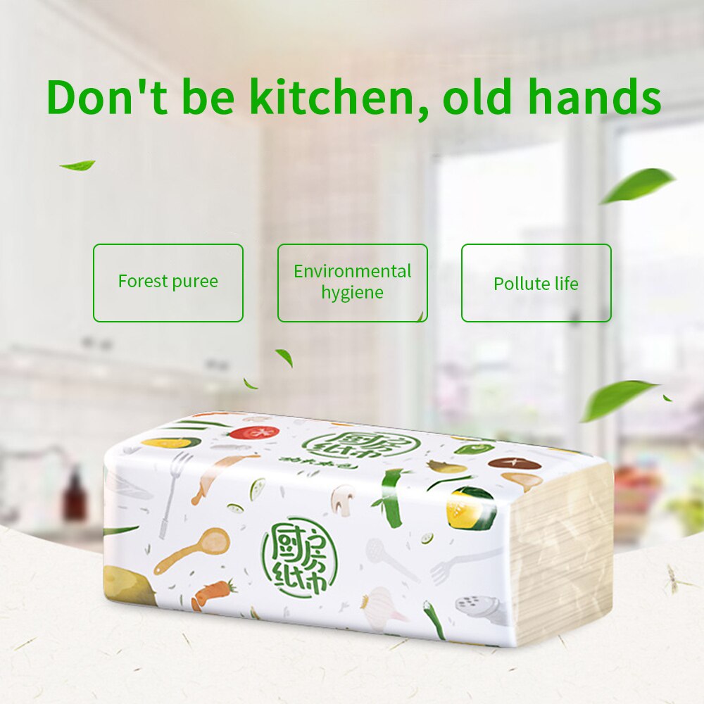 Multifold Paper Towels With Fast-Drying Absorbency Kitchen Absorbent Paper Towels Bamboo Pulp Natural Paper