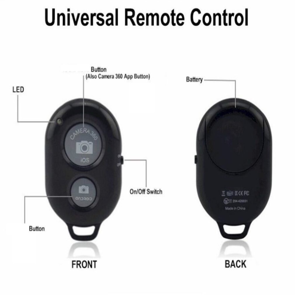 Draadloze Ontspanknop Voor Selfie Accessoire Camera Controller Adapter Foto Controle Bluetooth Remote Knop Voor Selfie