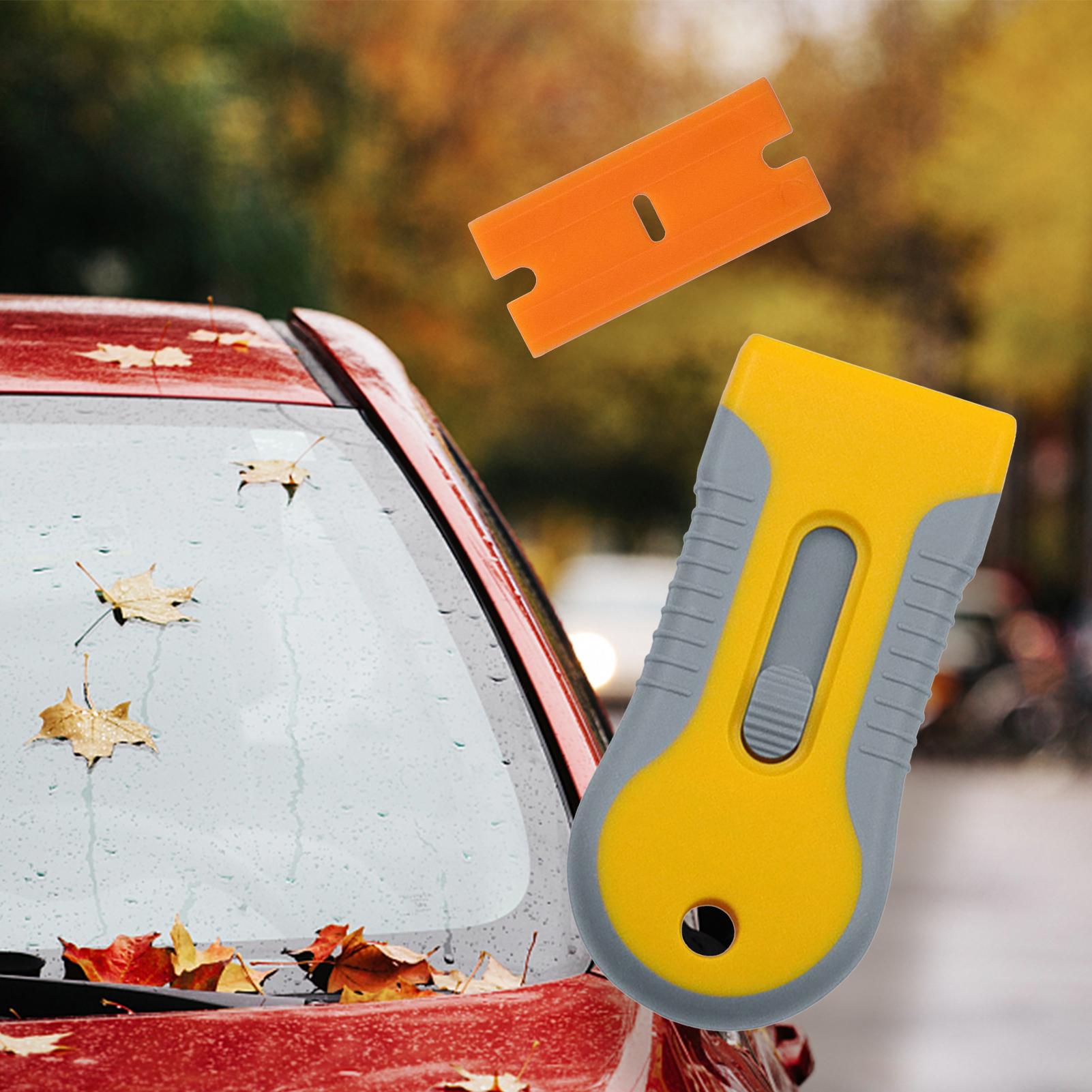 Razor Scraper with 10pcs Blades Car WIndow Glass Vinyl Decal Sticker Adhesive Paint Removal Removal Cleaner Tool Squeegee