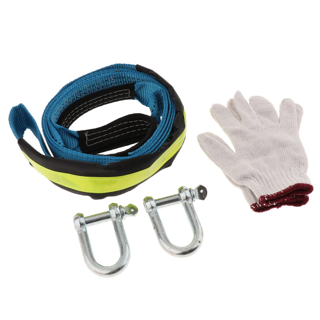 Combo - U Hooks Shackles ,Tow Strap ,Storage Bag and Gloves