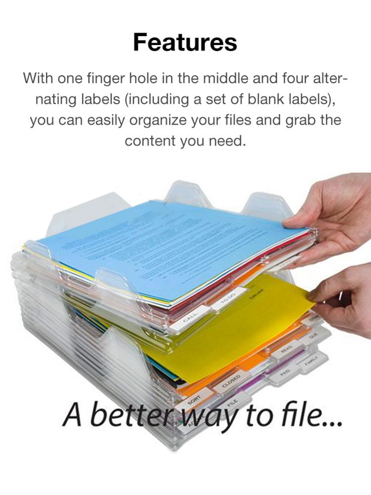 6/12 PCS Innovatieve Desktop File Storage Map Stack Bestand Opbergrek Office Bestand Organisatoren multifunctionele Opslag Clip