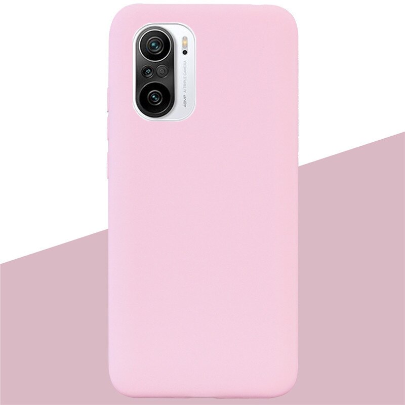 For Xiaomi Poco F3 Case Silicone Back Cover Phone Cases for Poco F3 Case Soft TPU Shockproof Pocof3 f 3 Silicone Case Coque: 11 Light Pink