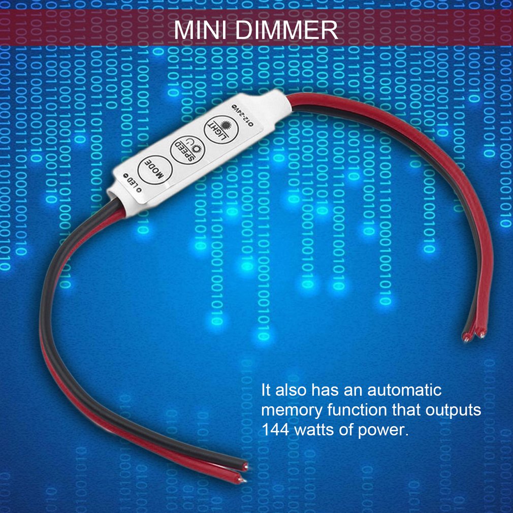 Dimmer Mini 12V 12A Led Dimmer Afstandsbediening Voor Enkele Kleur 5050/3528 Led Strips Helderheid Dimmer