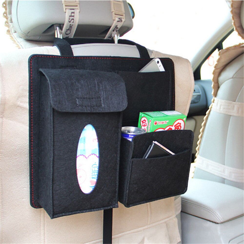 Organizador de asiento trasero de coche, bolsa de almacenamiento multifunción de bolsillo, soporte Universal, Protector de estilismo de coche, accesorios para Interior