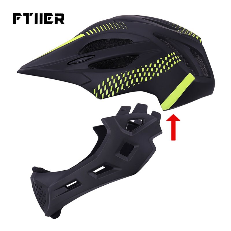Casque de cyclisme pour enfants, intégral du visage, amovible, pour vtt, descente, équipement de sécurité