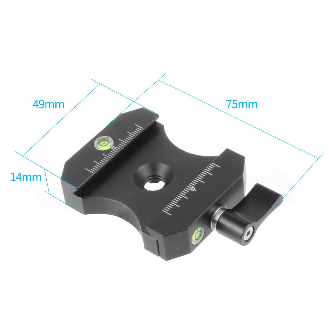 Universal SLR Quick Release Plate Clamp Adapter 3/8" to 1/4" Screw Nut Mounting Bubble Level Camera Ball Head Tripod QR Board