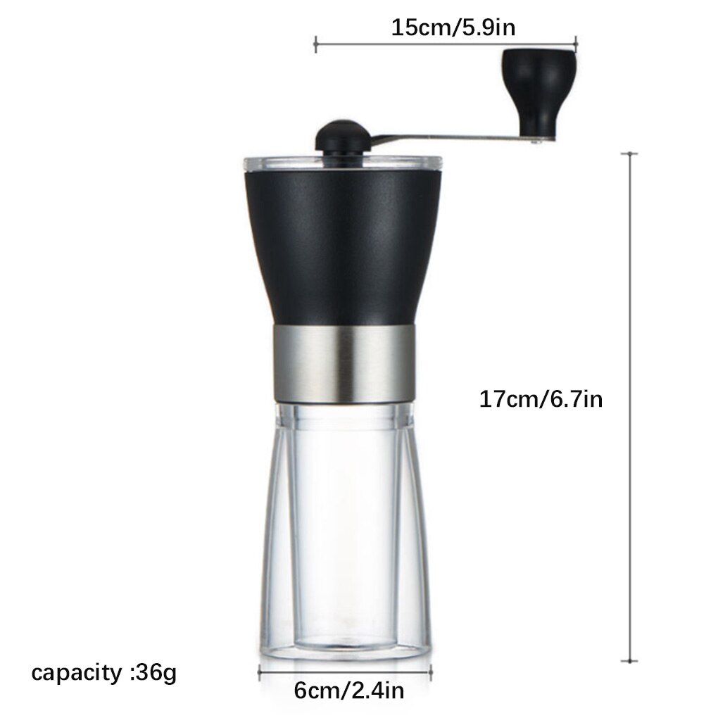 Manual Adjustable Coffee Grinder Portable Bean Coffee Grinding Machine with Stainless Steel Handle