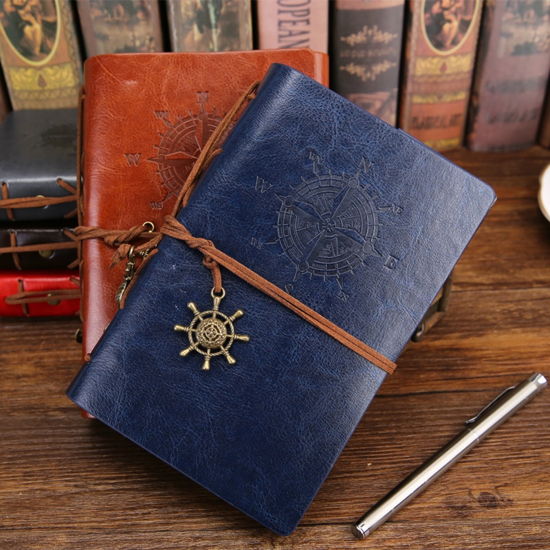Agenda Vintage Pirate A5 A6 Agenda avec couverture en simili cuir carnet de notes Filofax pour école papeterie coréenne ou voyageur
