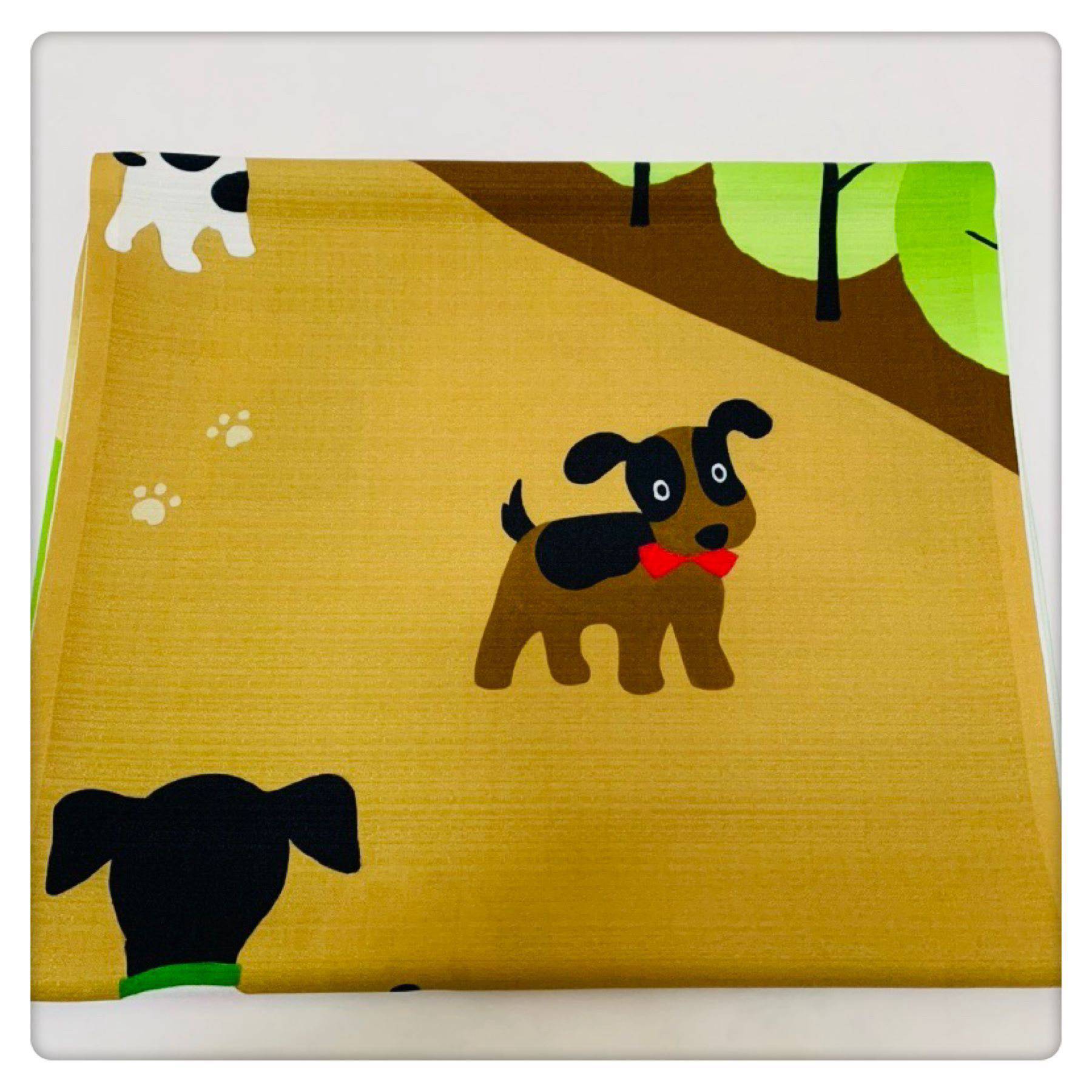 Japanse Stijl Doorway Gordijn Wandtapijt Voor Thuis Decoratie 33.5 Inch X 59 Inch (Gelukkige Hond Familie)