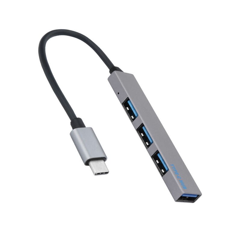 Type-C Tot 4 Usb Hub Expander Ultradunne Mini Draagbare 4-Port Usb 3.0 Hub Usb power Interface Voor Mac-Book Laptop Tablet Comput