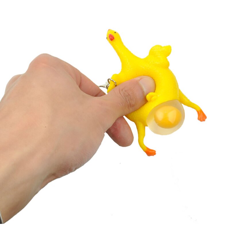 Gadget Spoof Tricky Funny Gadgets Speelgoed Vent Kip Hele Legkippen Overvolle Stress Bal Sleutelhanger
