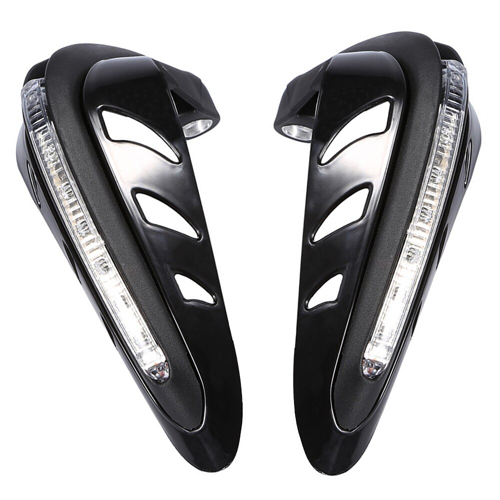 2PCS Motorcycle Handlebar Hand Guards Protector Protection Motocross Dirtbike Handguards Handlebar Guards with LED Light