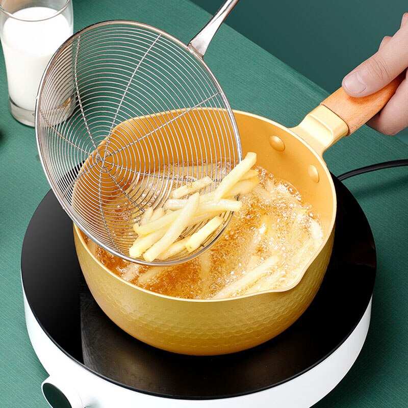 Japanese-style snow pan, Japanese non-stick pot, small pot, small cooking pot, household instant noodle soup pot, induction cook