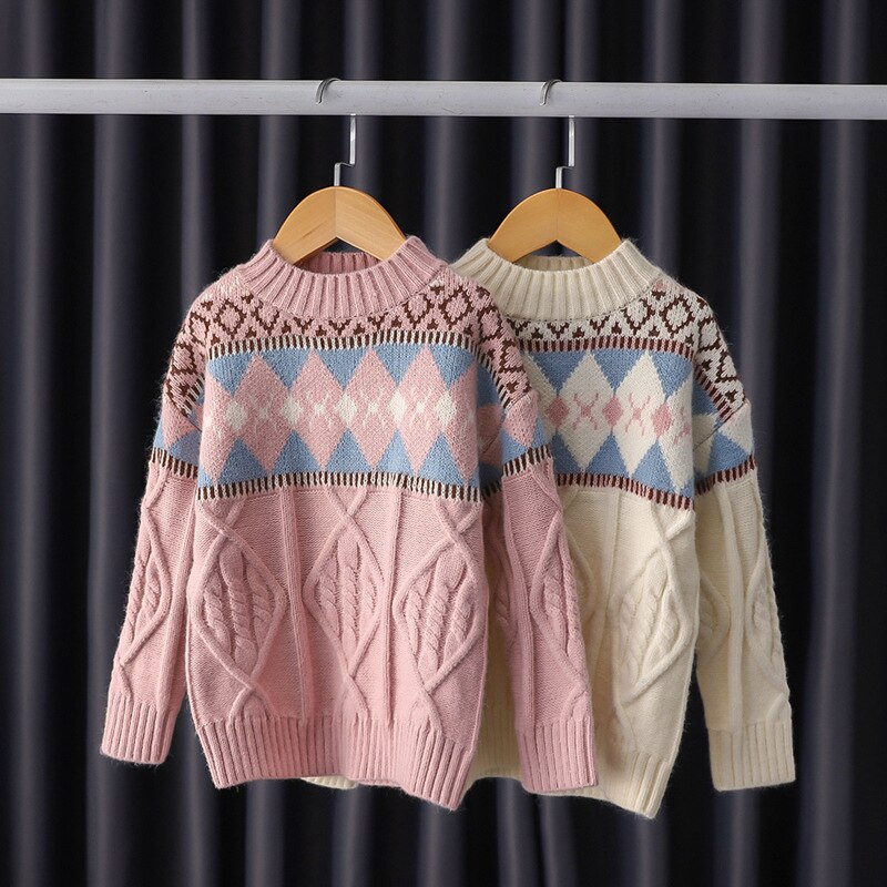 Pull tricoté pour enfant, vêtement pour fille, hiver , Ins