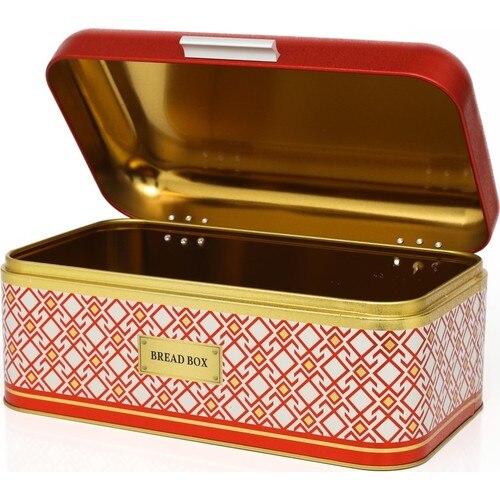 Patterned Metal Bread Basket 9.9Lt Food Storage And Organization hight