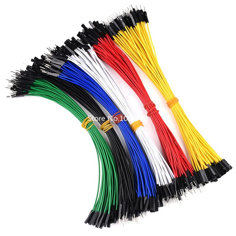 50pcs DIY Electronic Kit Breadboard Dupont Cable For Arduino 20cm 2.54mm Line Male Female Dupont Jumper Wire Cable 1P Connector: Beige