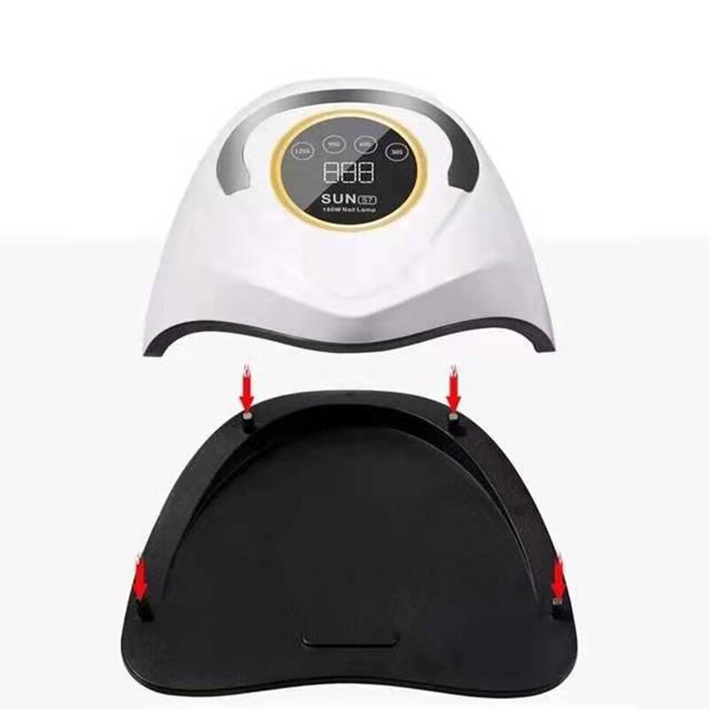 SUN S7-secador de uñas de 180W, lámpara UV LED de alta potencia, pantalla LCD, temporizador de secado de uñas para secar todo el Gel, herramientas de arte de manicura