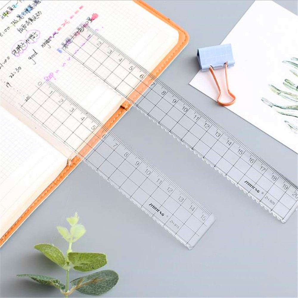 1 st 15cm 18cm 20cm transparent enkel linjal akryl linjaler enkel stil lärande brevpapper ritning leveranser
