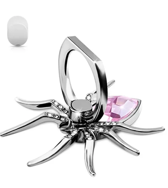 Universal Luxury Biling Diamond Metal Spider Mobile Phone Finger Ring Holder 360 Rotate Stand for iPhone Sumsang Huawei Xiaomi