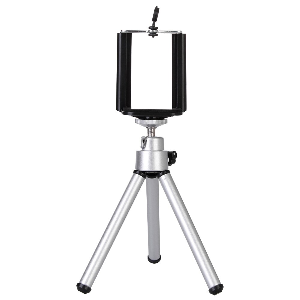 Tripods tripe cellular phone camera mobile holder monopod stand clip aluminium extension tripod for phone trip celular: silver