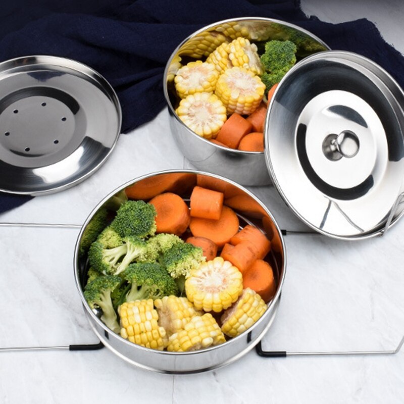 Aozita Stapelbare Steamer Inzetpannen met Sling voor Instant Pot Accessoires 6/8 qt - Pot in Pot, Bakken, Ovenschotels, Lasagne Pannen, Voedselstomer voor Snelkookpan, Upgrade Verwisselbare Deksels