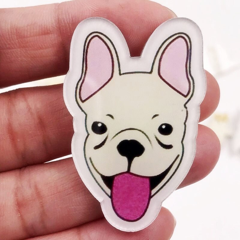 1Pcs Goede Acryl Pin Grappige Hond Kat Pictogram Broche Mooie Badge Decoratie Op Rugzak Kleding Sjaal Hoed Decoratie op Zak: Antique Copper