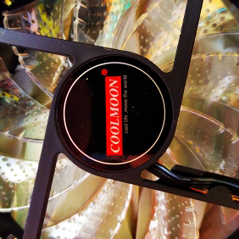 12CM CPU Fan Cooler RGB Adjust LED 12V 6Pin Quiet IR Remote Computer Cooler Cooling RGB Fall Fan Computer Modification