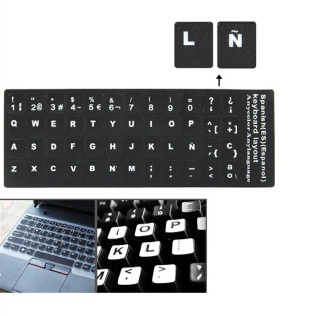 Teclado de aprendizaje en español, pegatina para ordenador portátil/de escritorio: Default Title