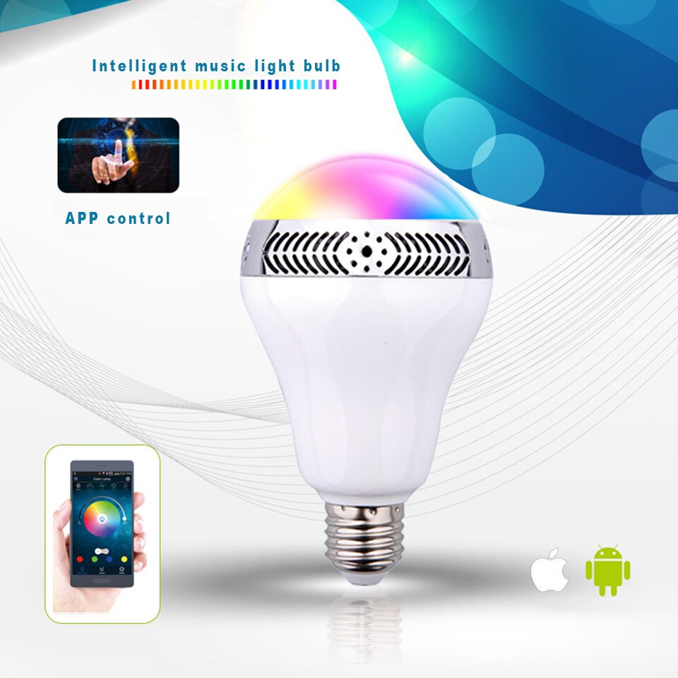 Bluetooth lamp met speaker lichten muziek spelen dimbare intelligente E27 app controle led smart led gloeilamp prefect voor party