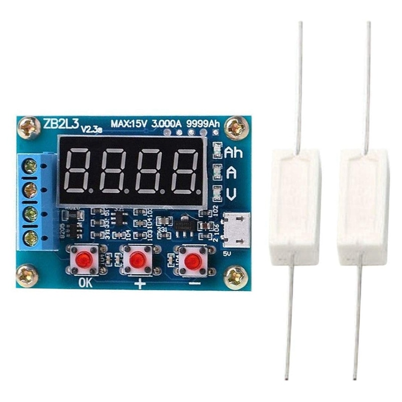 Probador de batería ZB2L3 pantalla Digital LED 18650 batería de litio capacidad de prueba de resistencia de plomo-ácido
