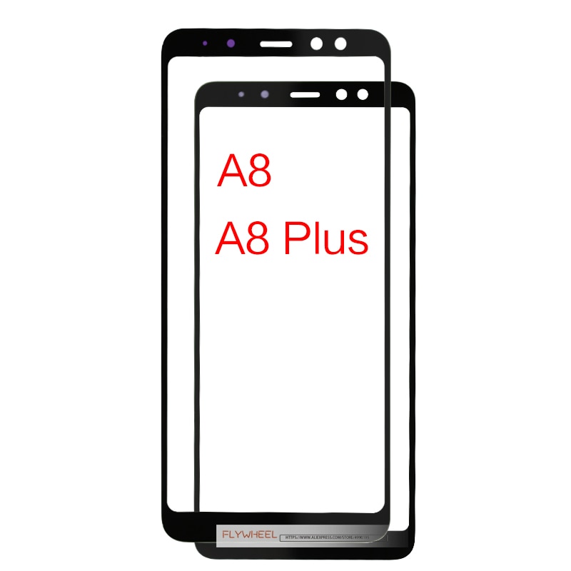 1pcs Voor Outer Panel Glas Voor Samsung Galaxy A8 Plus Touch Screen Sensor LCD Display Digitizer Glas Cover