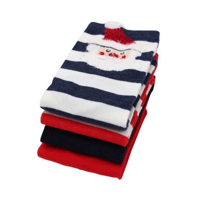 Höst och vinter röda strumpor dam tecknade julstrumpor bomull damstrumpor söta japanska raka strumpor damstrumpor