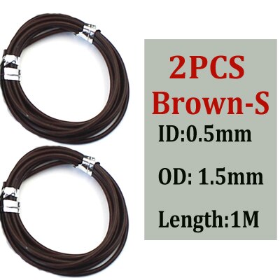 2 pçs acessórios de pesca da carpa shink tubo gancho linha mangas para o equipamento da carpa manga de borracha macio rig tubo manga fingir linha de pesca: 2PCS-Brown-S