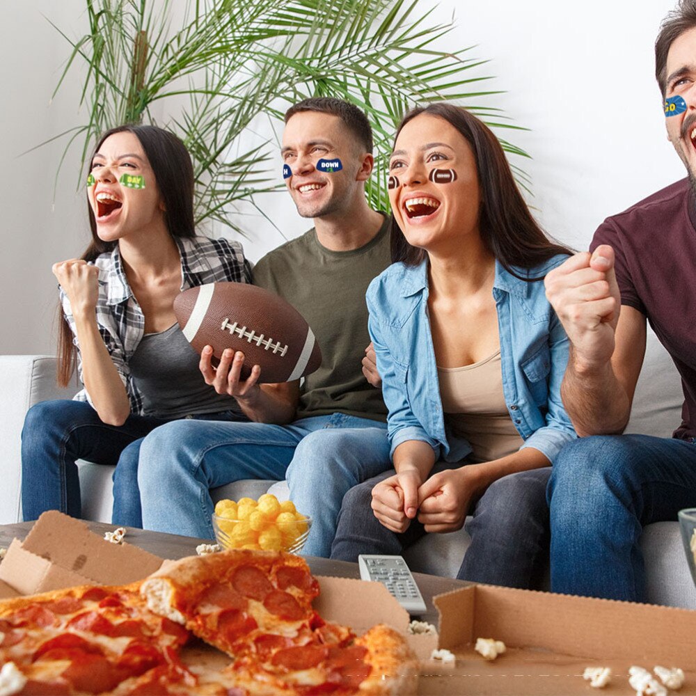 10Pcs Rugby Game Gezicht Tattoos Stickers Football Game Tijdelijke Tattoos Party Gunsten