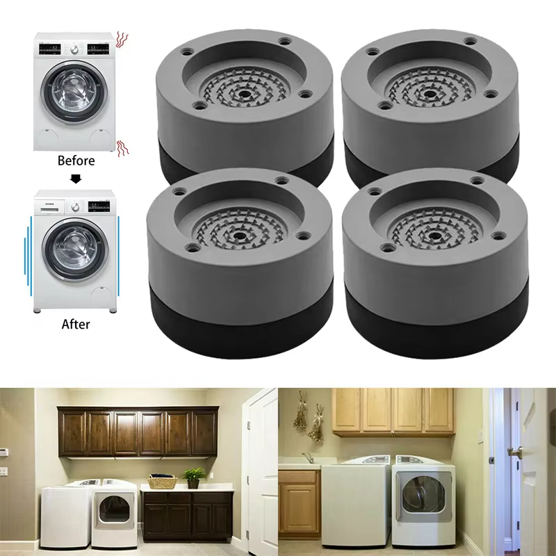 Almohadillas antivibración para pies, alfombrilla de goma antideslizante, amortiguadores silenciosos, soporte Universal para lavadora, refrigerador, muebles, 4 Uds.