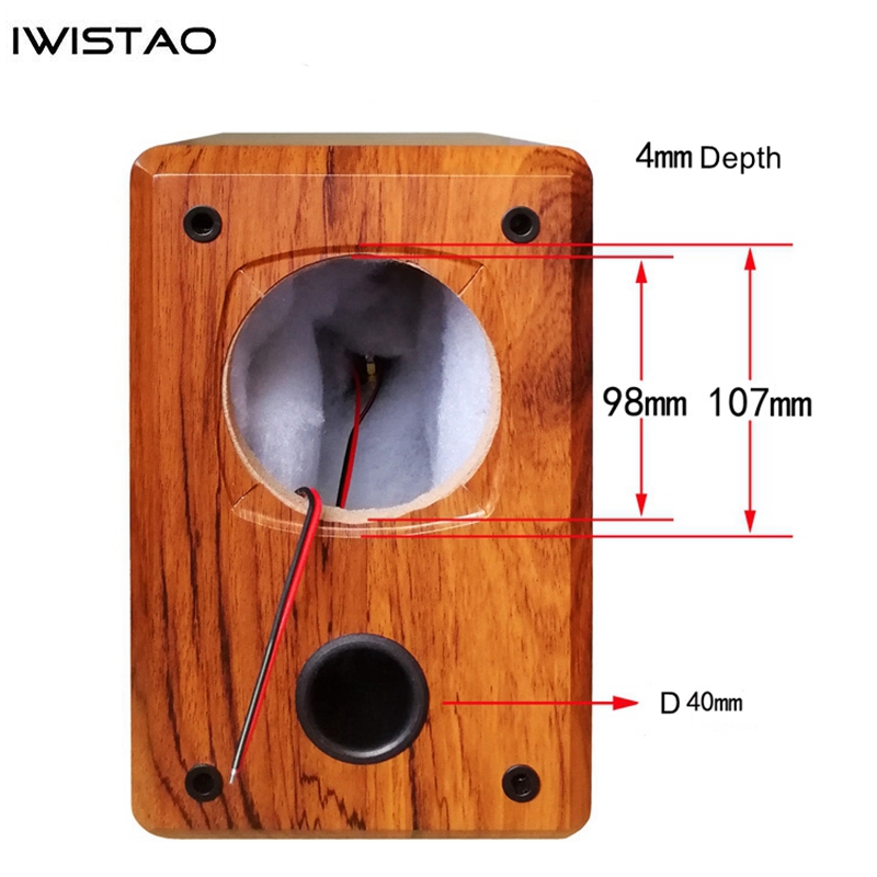 IWISTAO 4 Inch Full Range Speaker Empty Cabinet Passive Speaker Enclosure Wood 15mm High Density MDF Board Volume 7.2L DIY
