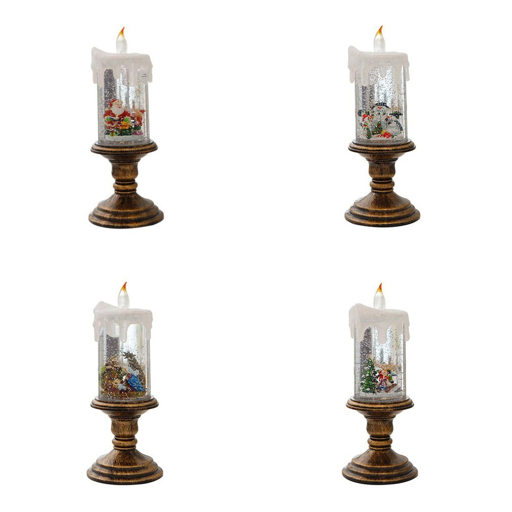 Kerst Kandelaar Lamp Led Kerst Kaars Decoratie Kerstman Kerst Tafel Ornamenten Nachtlampje