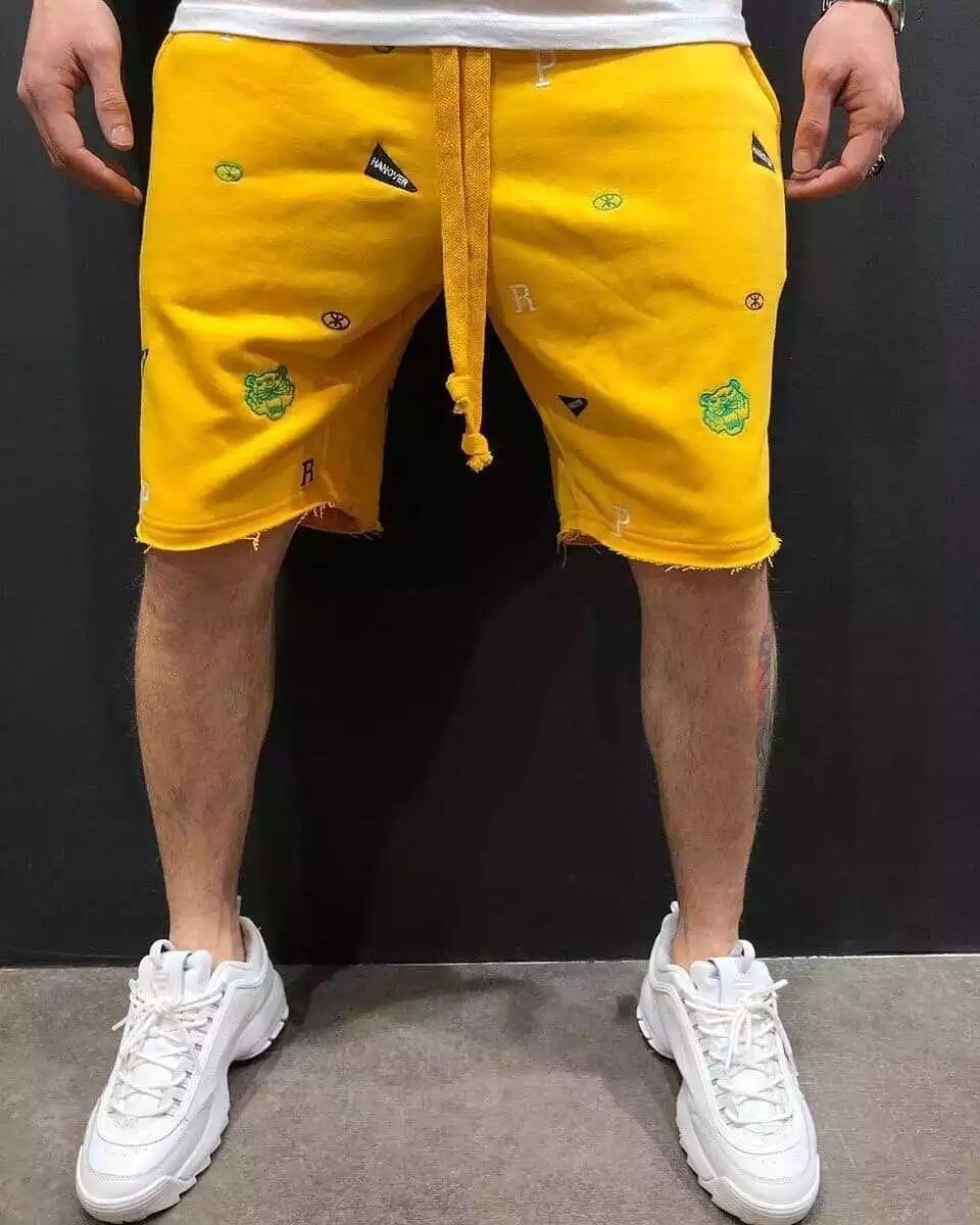 Zomer Bodybuilding Vijf-Point Broek Mannen Gym Fitness Oefening Casual Sport Broek Mode Trend Elastische Slanke Shorts