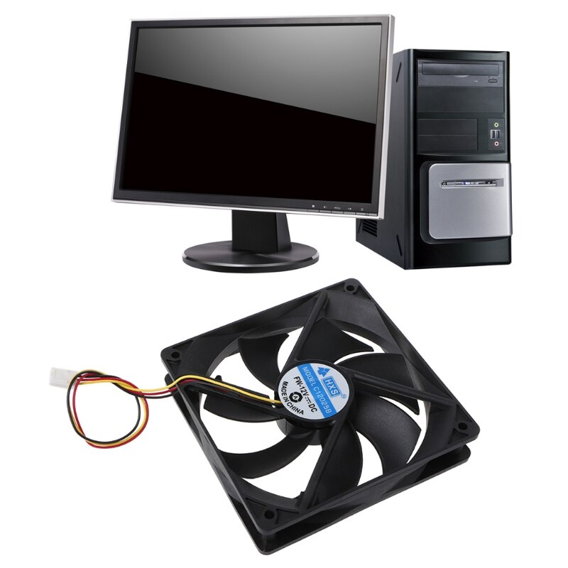 120X120X25Mm Dc 12V 0.15A 3 Pin 7-Blade Computer Case Cooling Fan Cooler 12025 090F