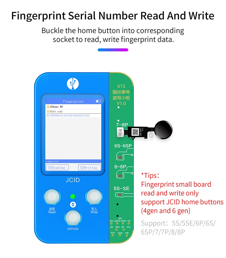 Novo JC-V1S lcd oled incell tela de toque verdadeiro tom reparação chip programador para iphone 8plus x xr xs max 11 11pro 11pro max
