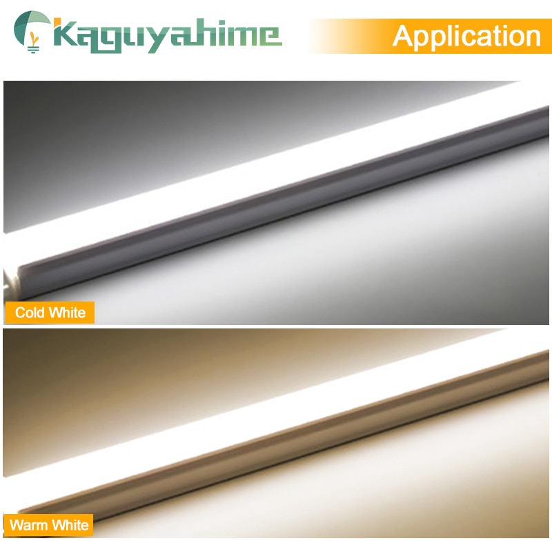 Kaguyahime LED Tube T8 T5 Integrated 6W 10W 220V/110V Fluorescent Tube LED T5 Light Tube Lamp Lighting 30cm 60cm Warm White Cold