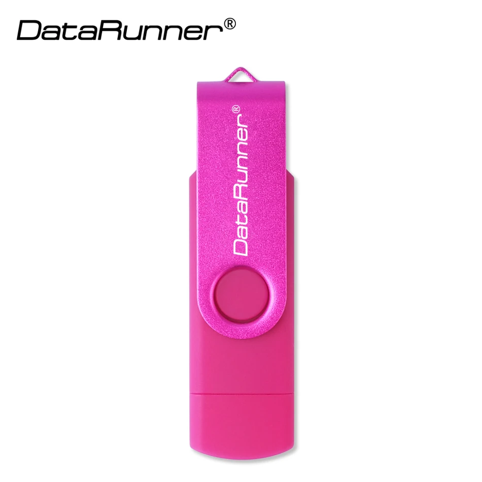 DataRunner USB 2.0 Flash Drive OTG Pen Drive 128GB USB Stick 8GB 16GB 32GB 64GB Pendrive Flash Disk voor MicroUSB Android/PC