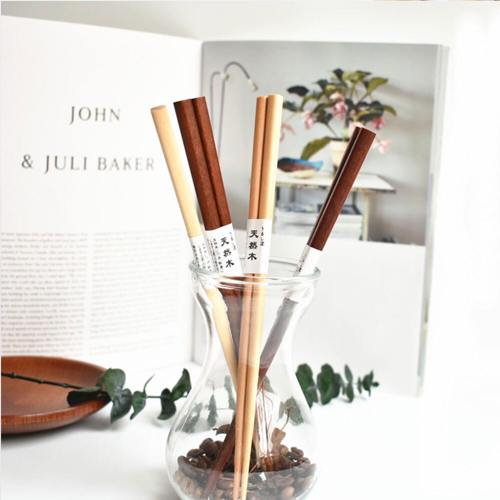 wizualny dotykać chińskie japońskie naturalne drewno pałeczki robić jedzenia zastawa stołowa drewniane patyczki zestaw 5 par/partia
