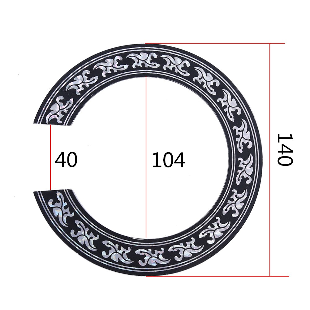 94Mm 104Mm Hard Pvc Gitaar Cirkel Klankgat Rozet Inlay Voor Akoestische Gitaren Decal Accessoires