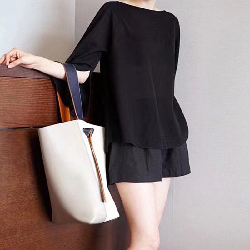Pantalones cortos de maternidad para mujer embarazada, Shorts de lino y algodón, informales, sueltos, para primavera y verano, 2022: Negro / XL